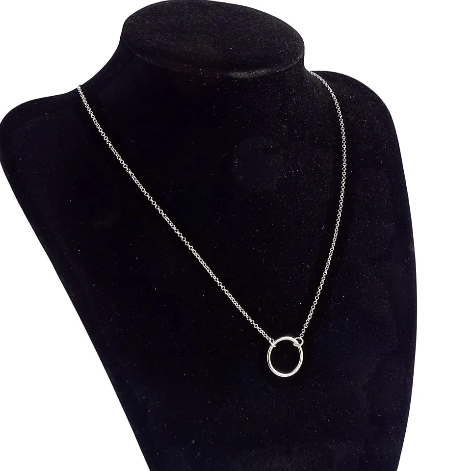 Collar De Plata 925  Circulo Clásico 3