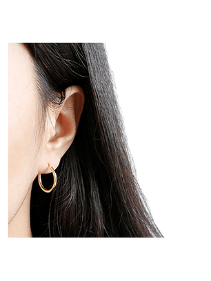 Aros Argolla Fina Con Baño De Oro 20mm
