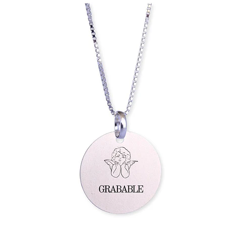 Cadena de Plata 925  V con Colgante Personalizado 2