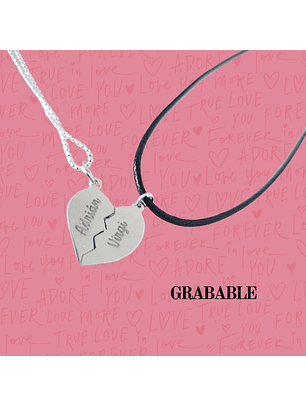 Conjunto de Cadenas Corazón Partido Personalizado