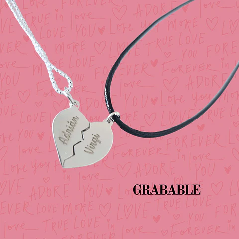 Collar Corazón Dúo Urban Personalizable