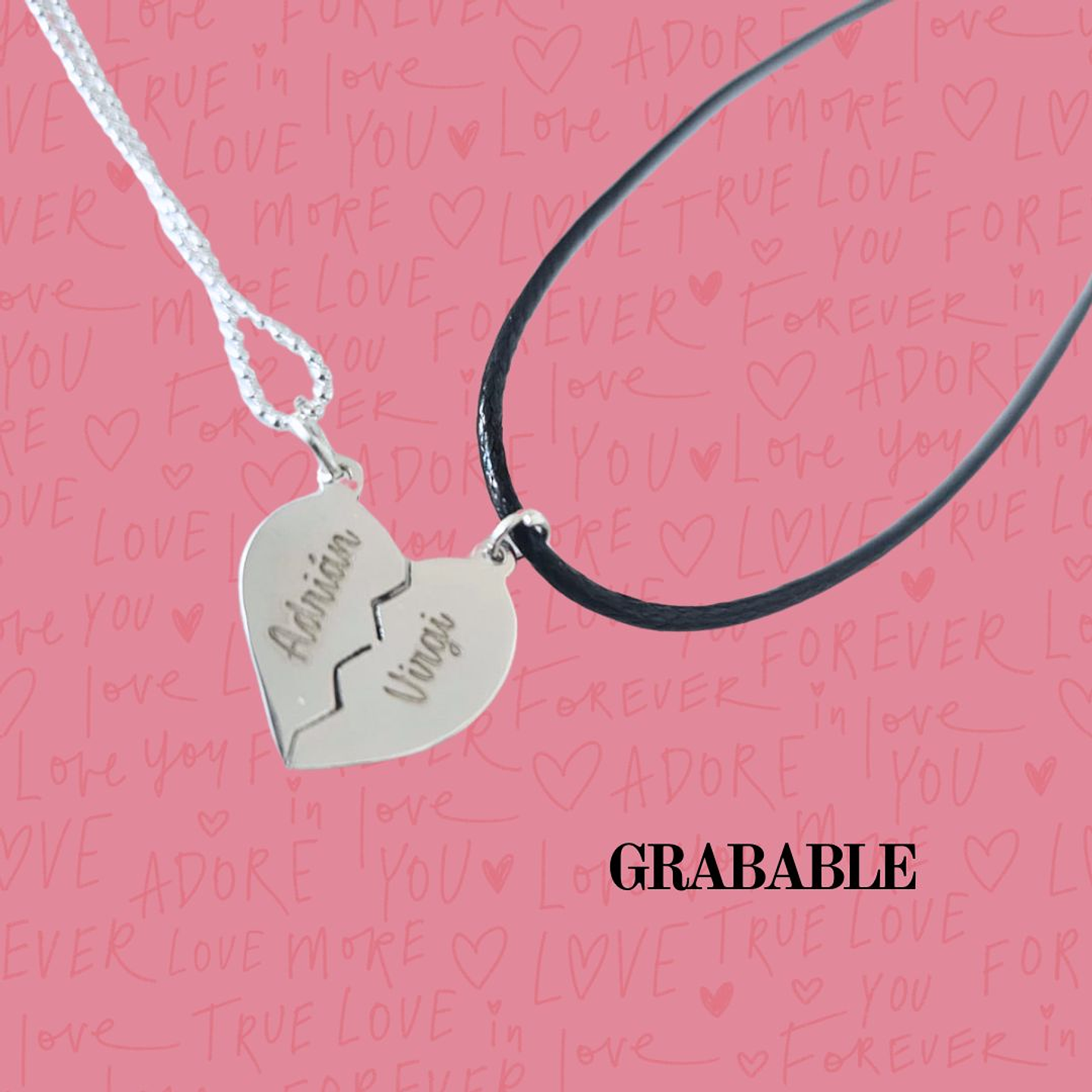 Conjunto de Cadenas Corazón Partido Personalizado 2