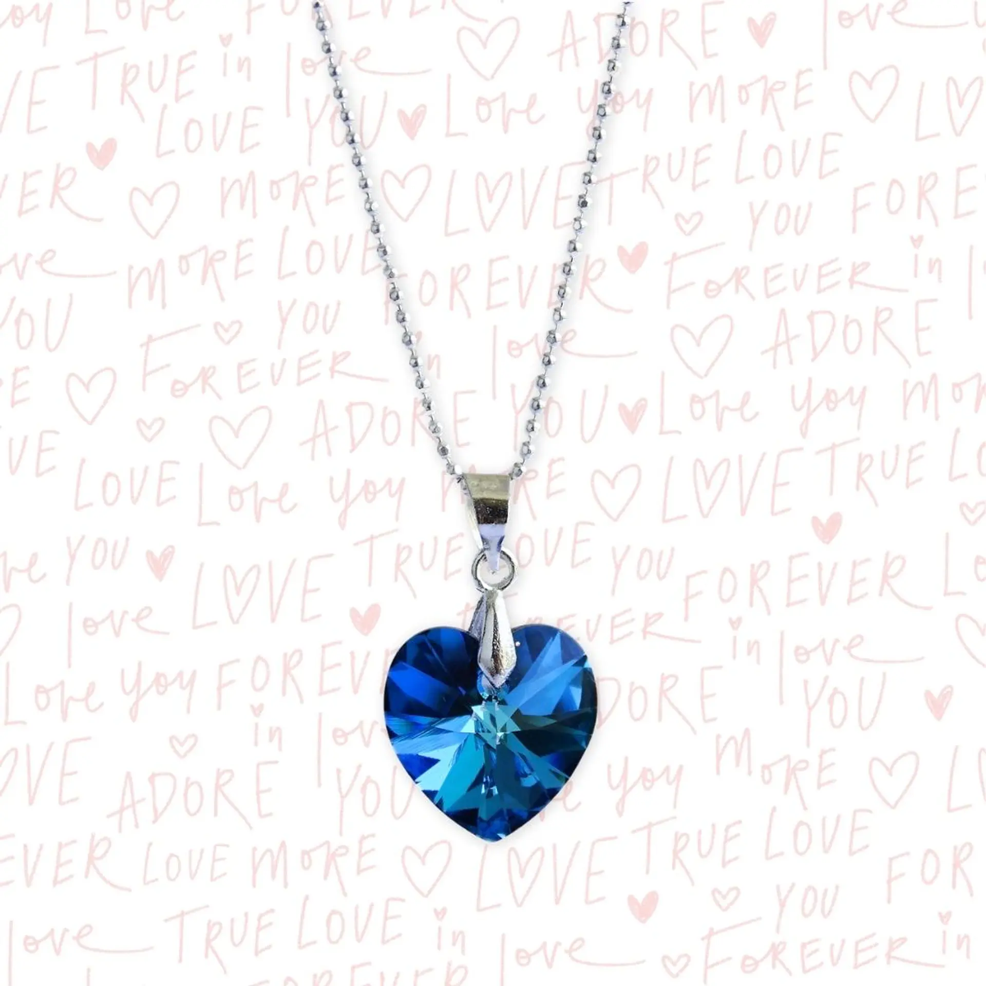 Collar De Plata & Corazon Cristal Swarovski 2