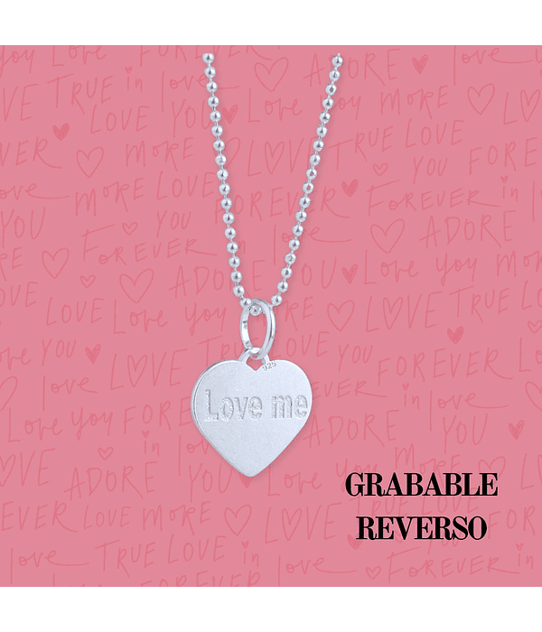 Cadena de Plata Ley 925 "Love me"