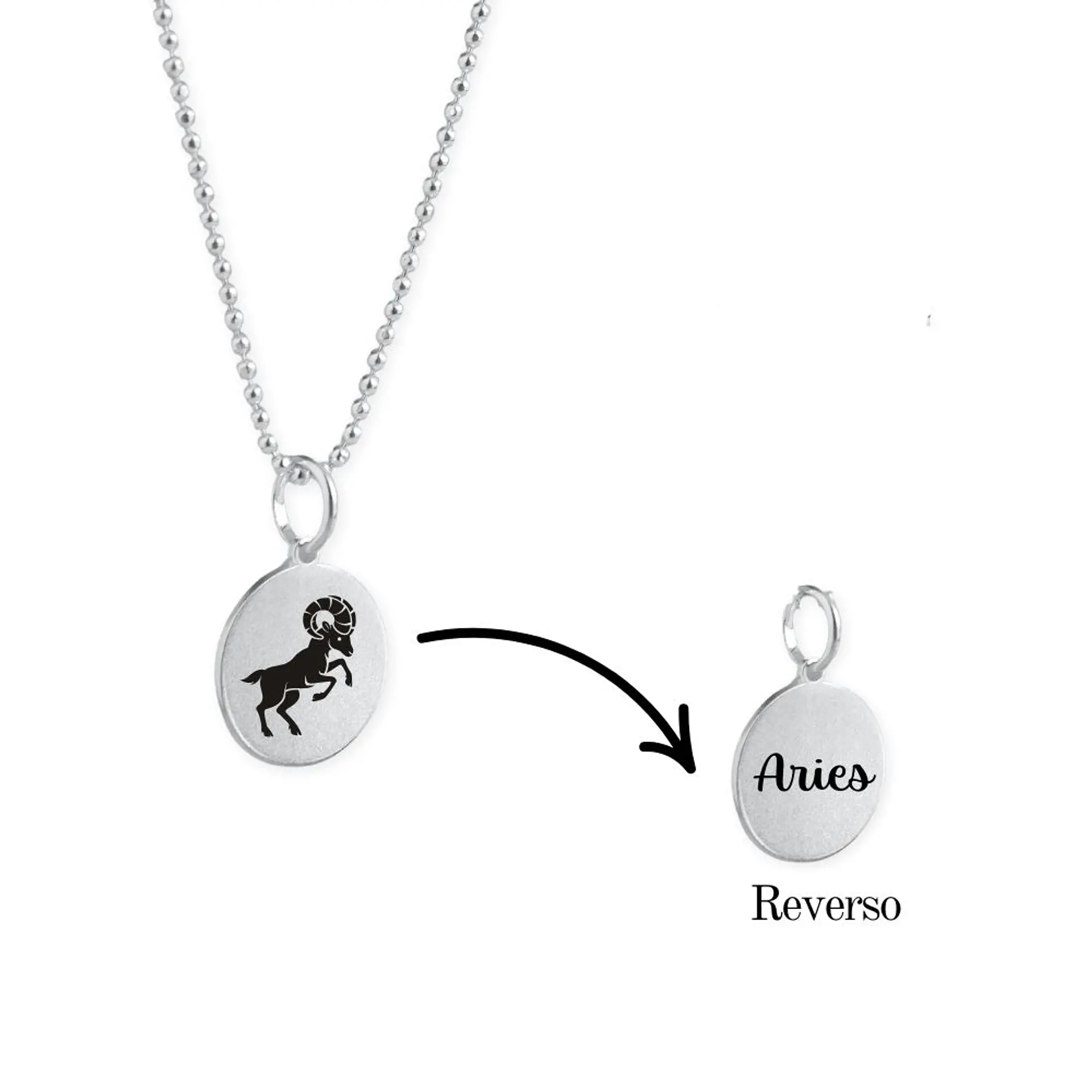 Collar Zodiaco Signos Horoscopo Plata 2