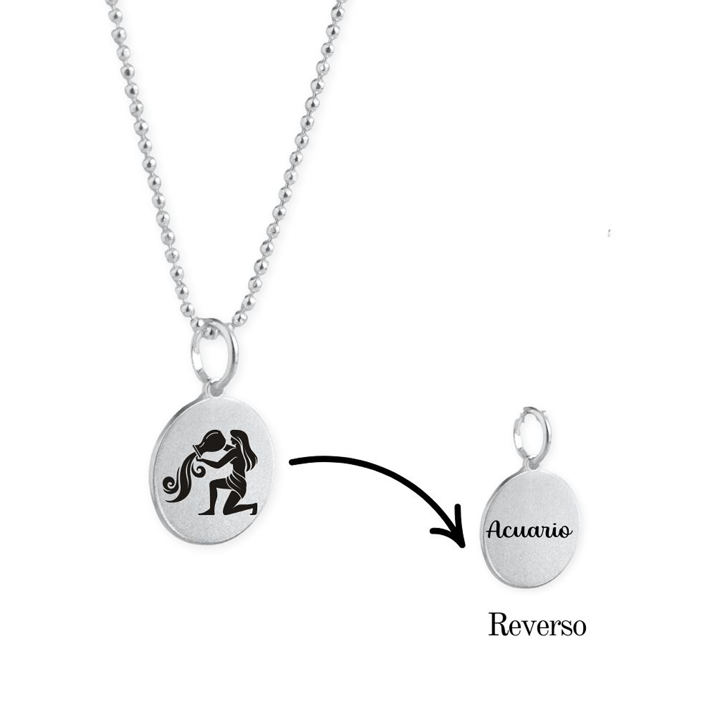 Collar Zodiaco Signos Horoscopo Plata 12