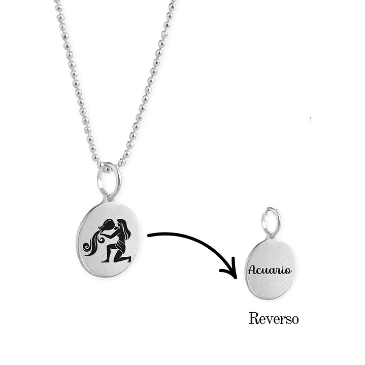 Collar Zodiaco Signos Horoscopo Plata 12