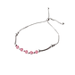 Pulsera De Plata 925 Ajustable Cristales Dark/Rose/Brillante - Miniatura 6