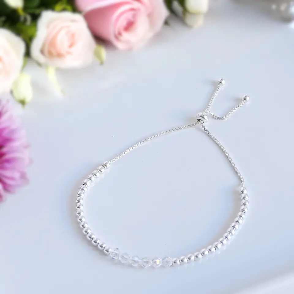 Pulsera Ajustable de Plata 925 con Cristales Swarovski 7