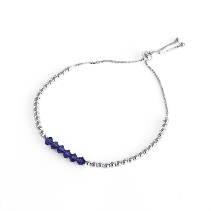 Pulsera Ajustable de Plata 925 con Cristales Swarovski 8