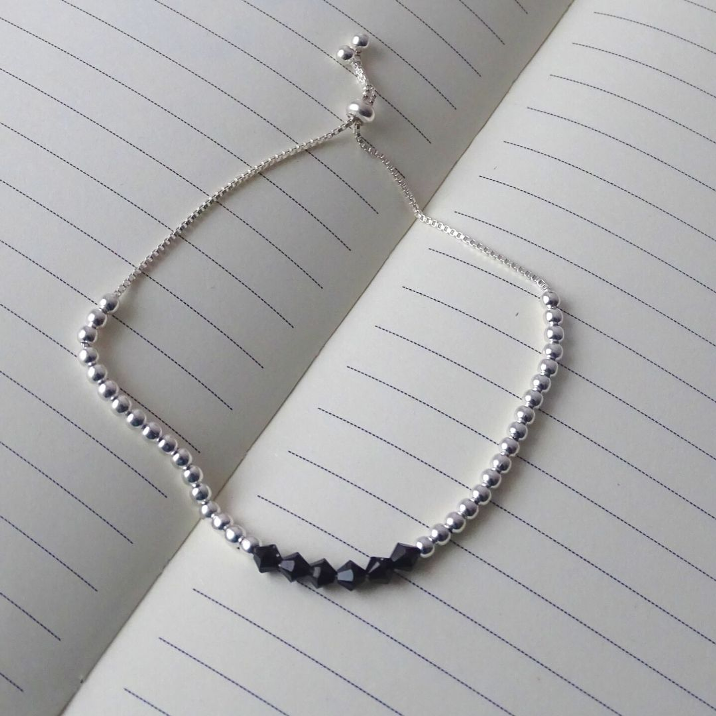 Pulsera Ajustable de Plata 925 con Cristales Swarovski 12