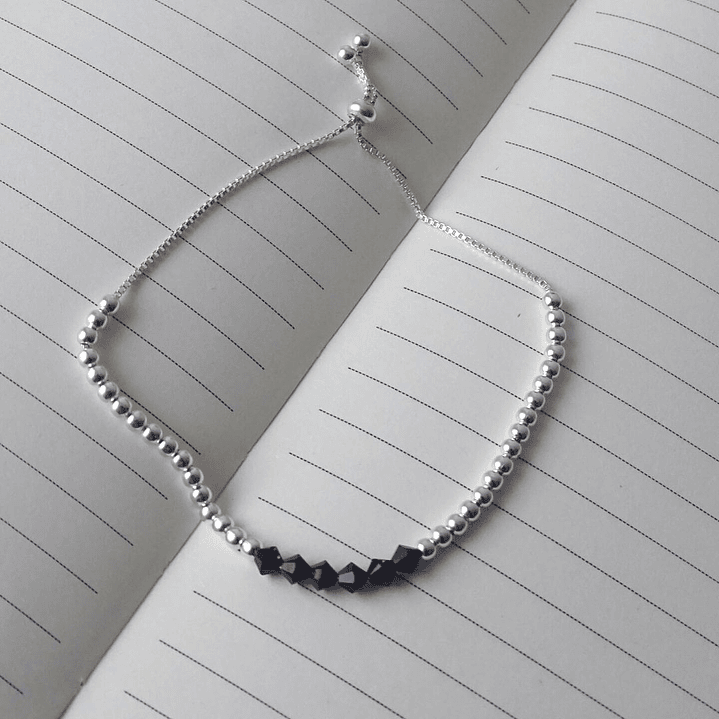 Pulsera Ajustable de Plata 925 con Cristales Swarovski 12