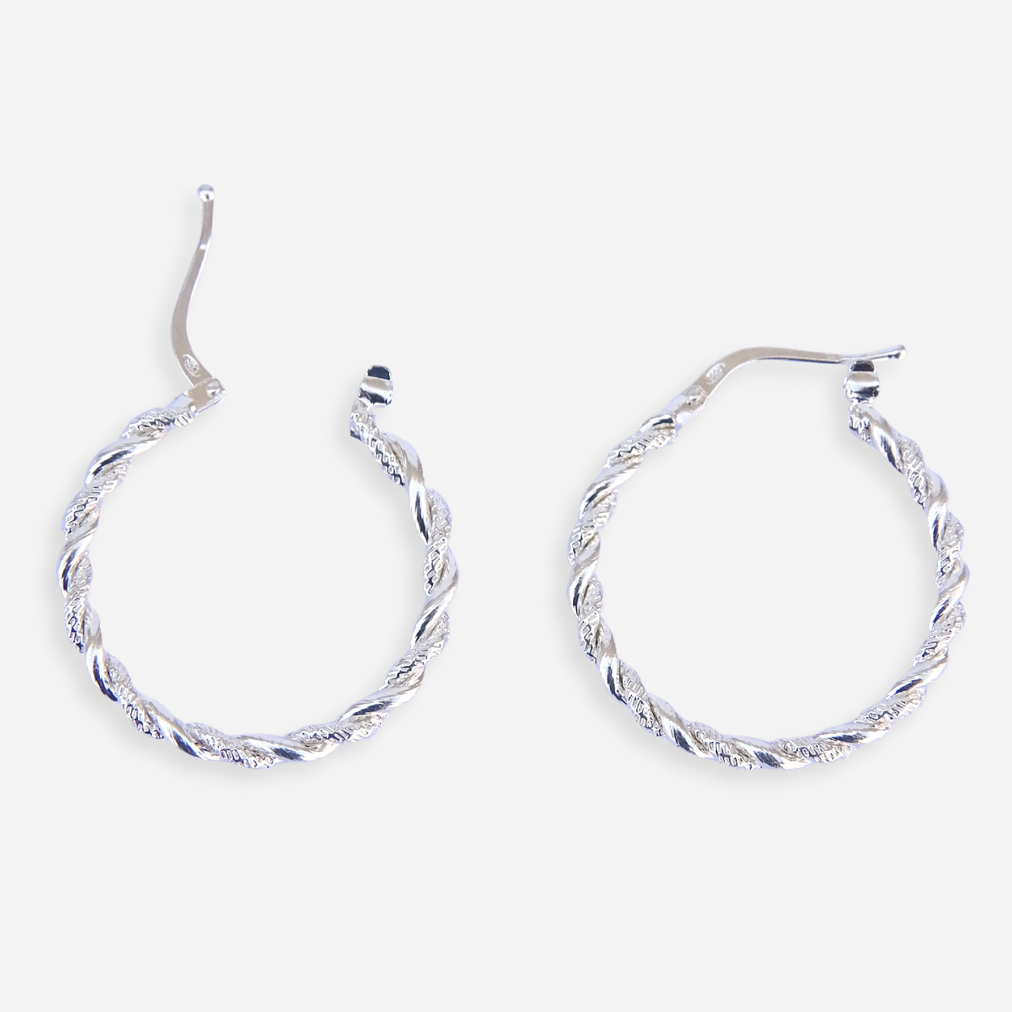 Aros De Plata 925 Sets Argollas Enroscadas 4