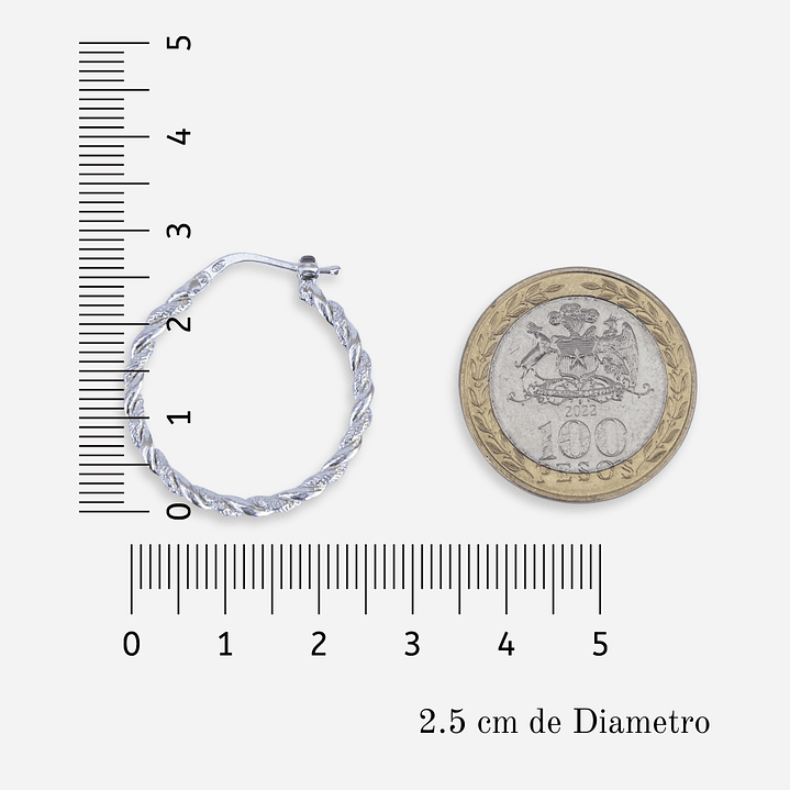 Aros De Plata 925 Sets Argollas Enroscadas 6