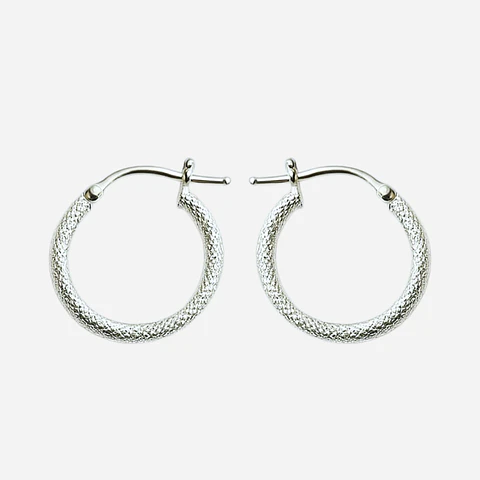 Aros De Plata 925 Argollas Satinadas 15mm