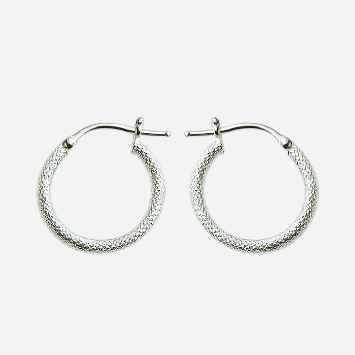 Aros De Plata 925 Argollas Satinadas 15mm 1