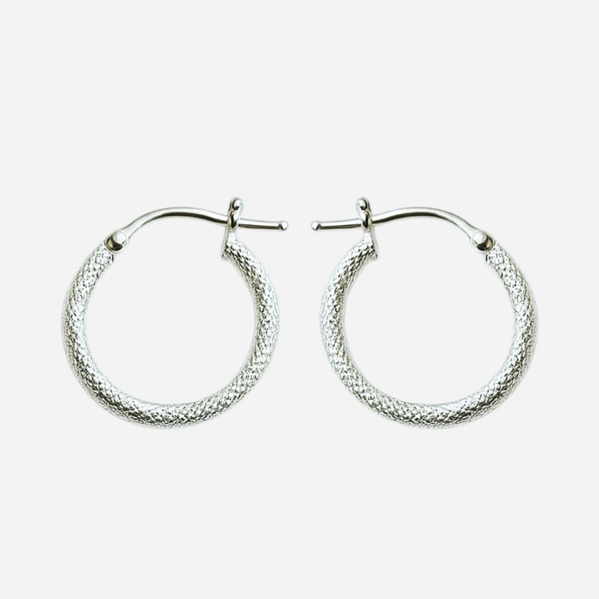 Aros De Plata 925 Argollas Satinadas 15mm 1