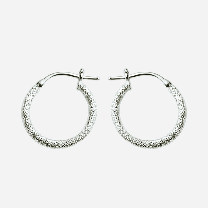 Aros De Plata 925 Argollas Satinadas 15mm 1