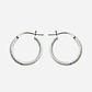 Aros De Plata 925 Argollas Satinadas 15mm - Miniatura 1