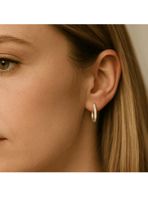 Aros De Plata 925 Argollas Satinadas 15mm