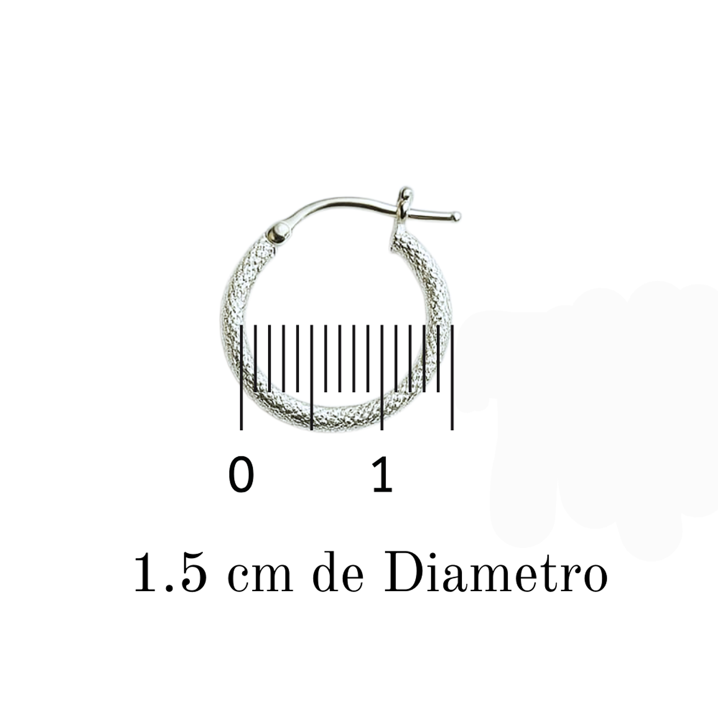 Aros De Plata 925 Argollas Satinadas 15mm 4