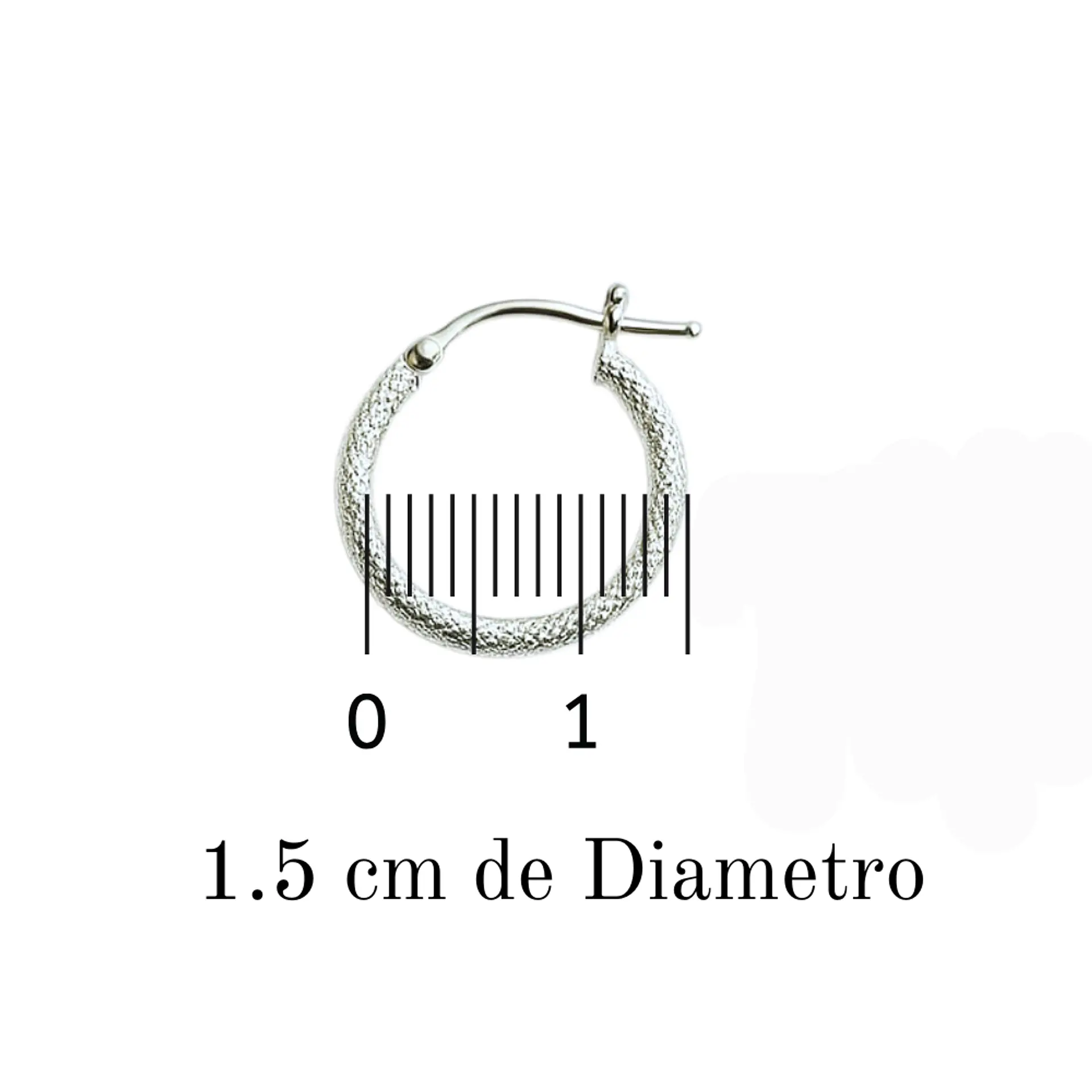 Aros De Plata 925 Argollas Satinadas 15mm 4