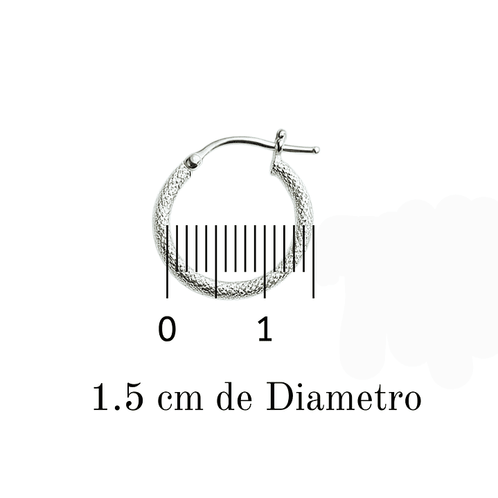 Aros De Plata 925 Argollas Satinadas 15mm 4
