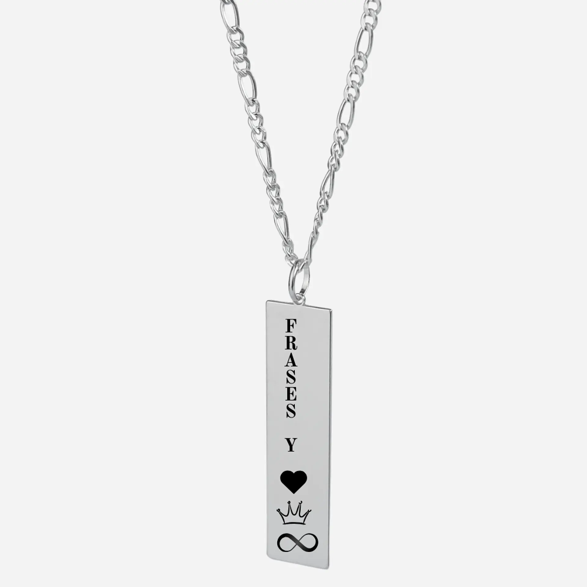 Cadena con Colgante Barra Personalizable — Plata 925 4