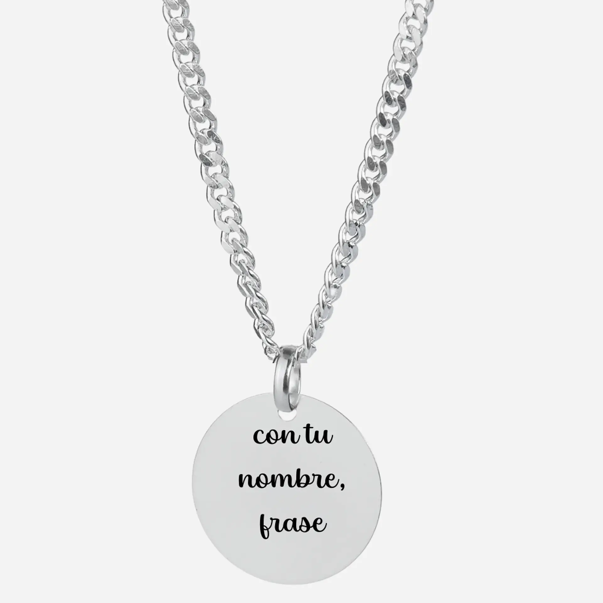 Cadena de Plata 925 & Colgate Circular Personalizable 4