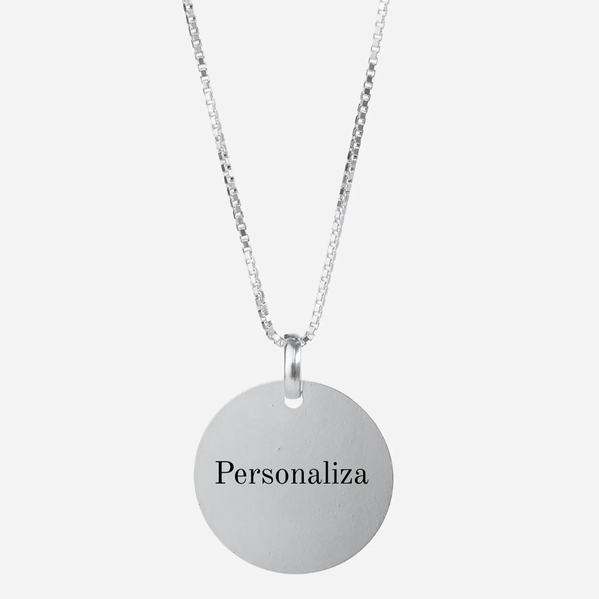 Cadena de Plata 925 & Colgate Circular Personalizable 3