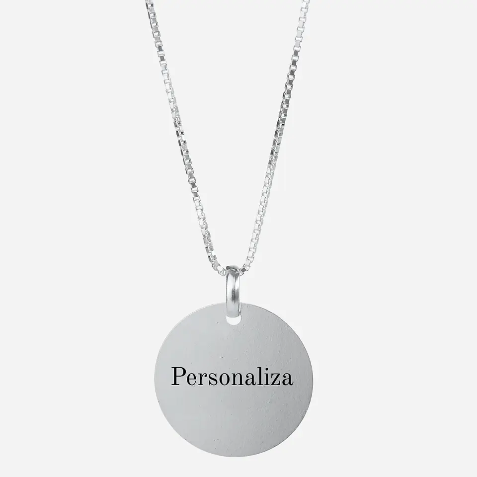 Cadena de Plata 925 & Colgate Circular Personalizable 3