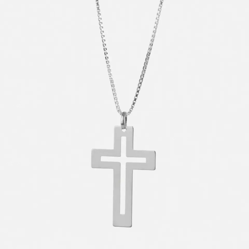 Collar Cruz Plata 925 · Colgante Cruz Moderna 1