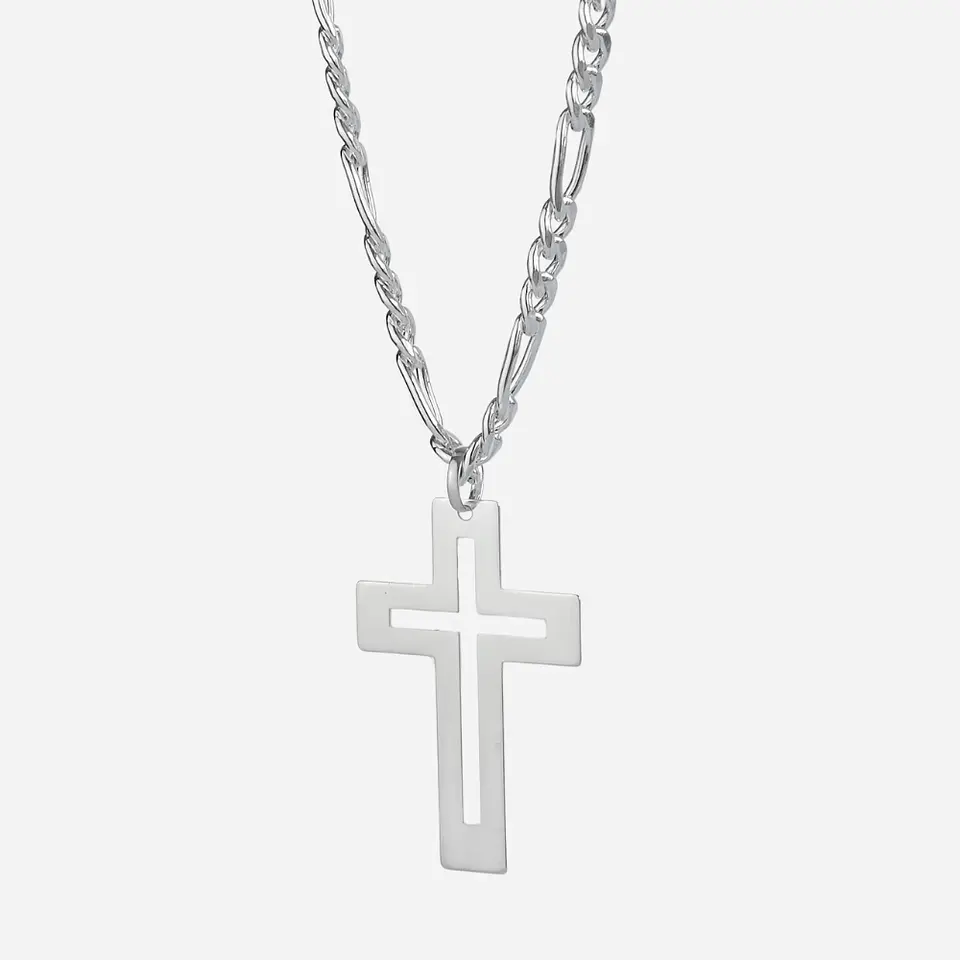 Collar Cruz Plata 925 · Colgante Cruz Moderna 3