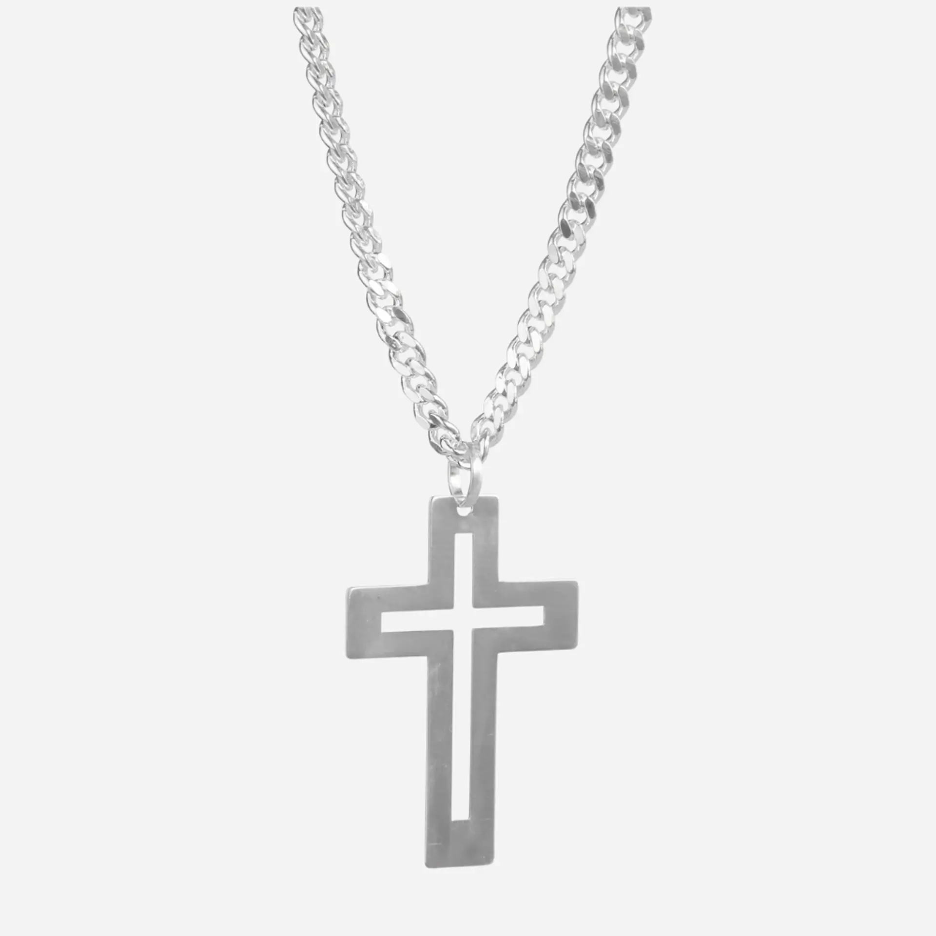 Collar Cruz Plata 925 · Colgante Cruz Moderna 4