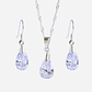 Conjunto De Plata 925 Cristales Gotas Zircon - Miniatura 2