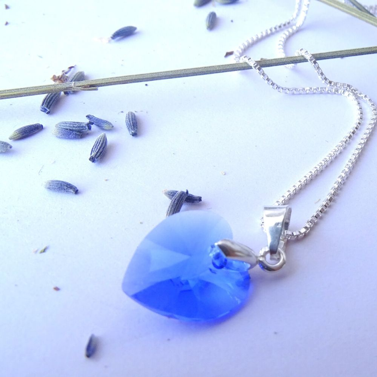 Collar De Plata Veneciana & Corazón Cristal Swarovski 6