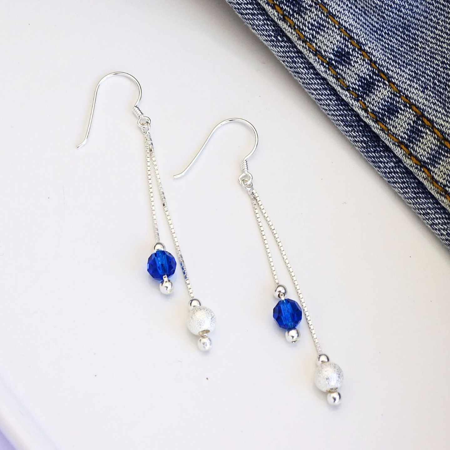 Aros De Plata 925 Estefania Con Cristales Swarovski 5