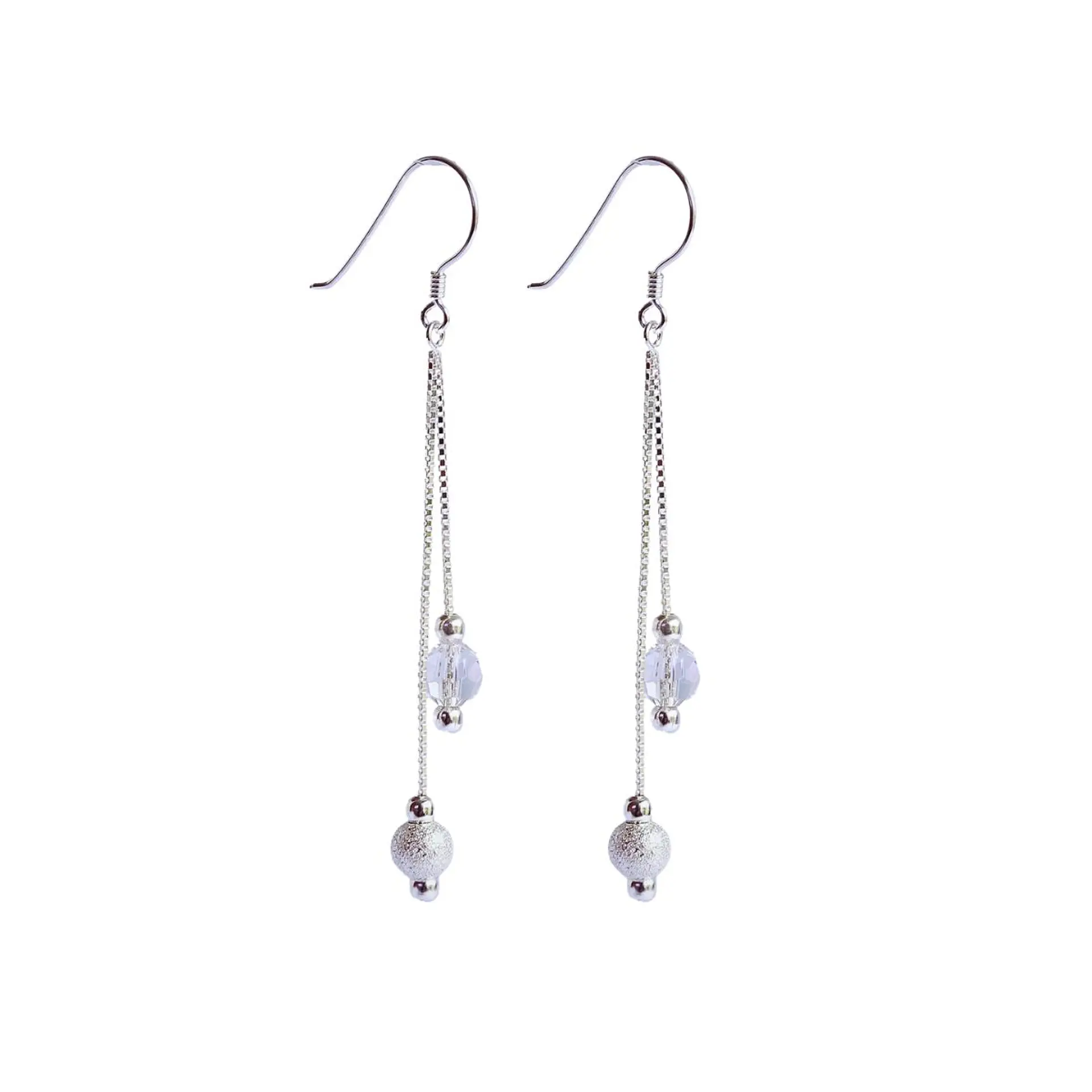 Aros De Plata 925 Estefania Con Cristales Swarovski 11