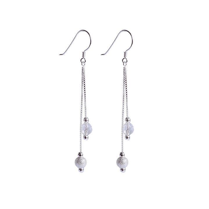 Aros De Plata 925 Estefania Con Cristales Swarovski 11