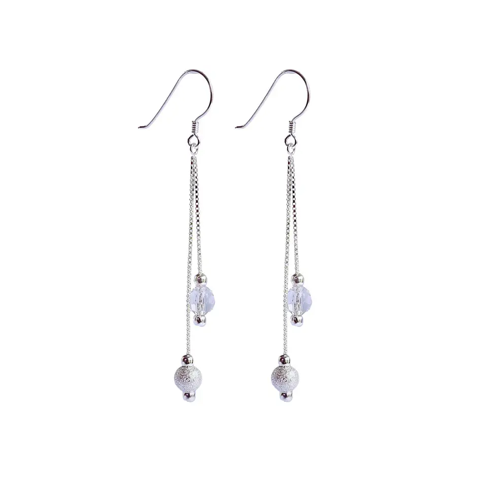 Aros De Plata 925 Estefania Con Cristales Swarovski 11