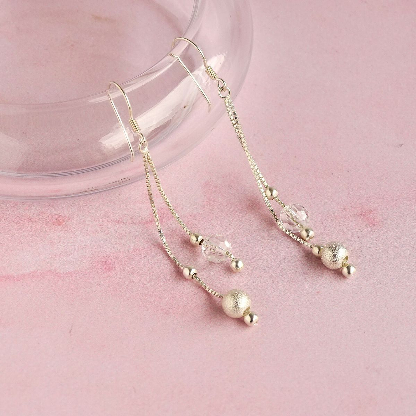 Aros De Plata 925 Estefania Con Cristales Swarovski 13