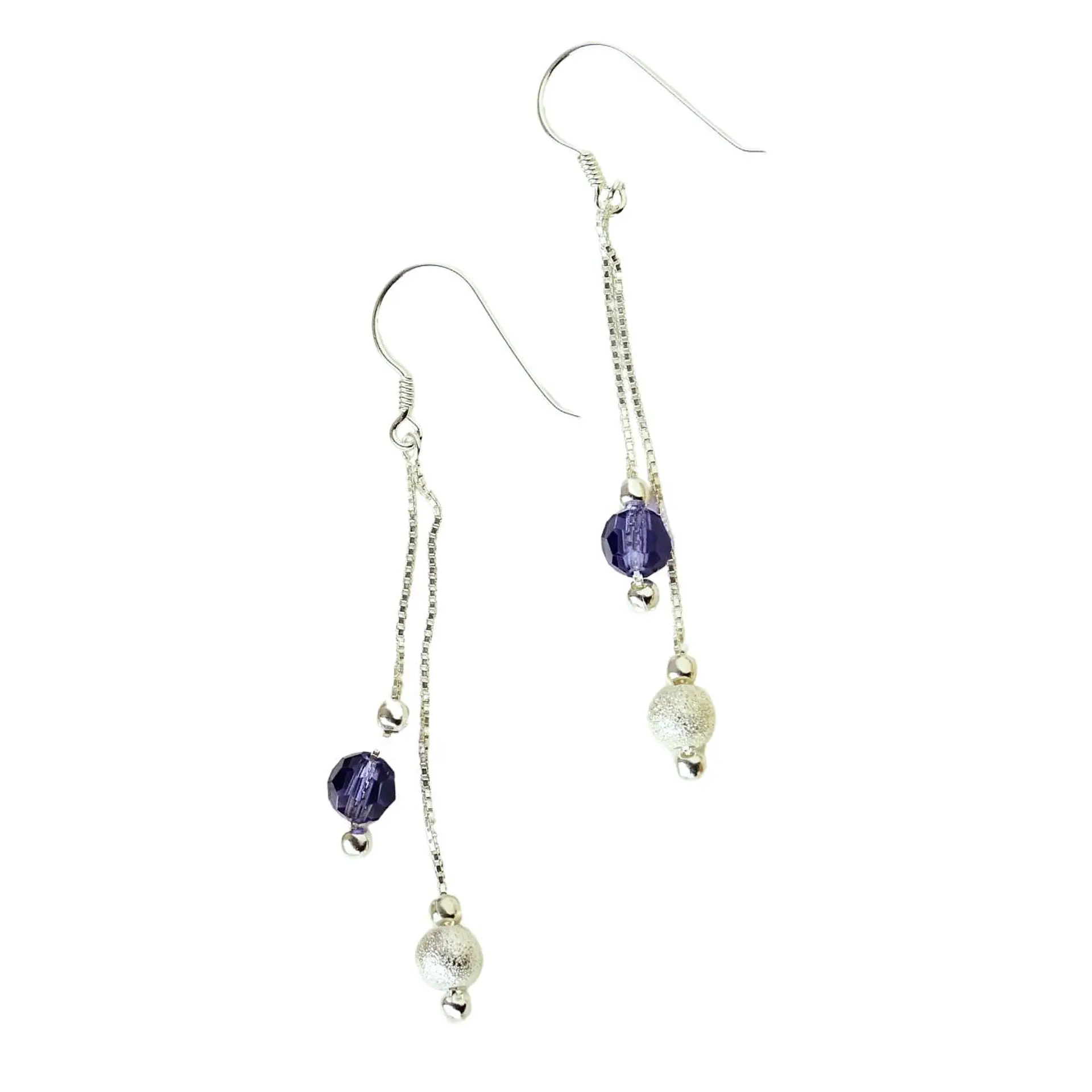 Aros De Plata 925 Estefania Con Cristales Swarovski 9