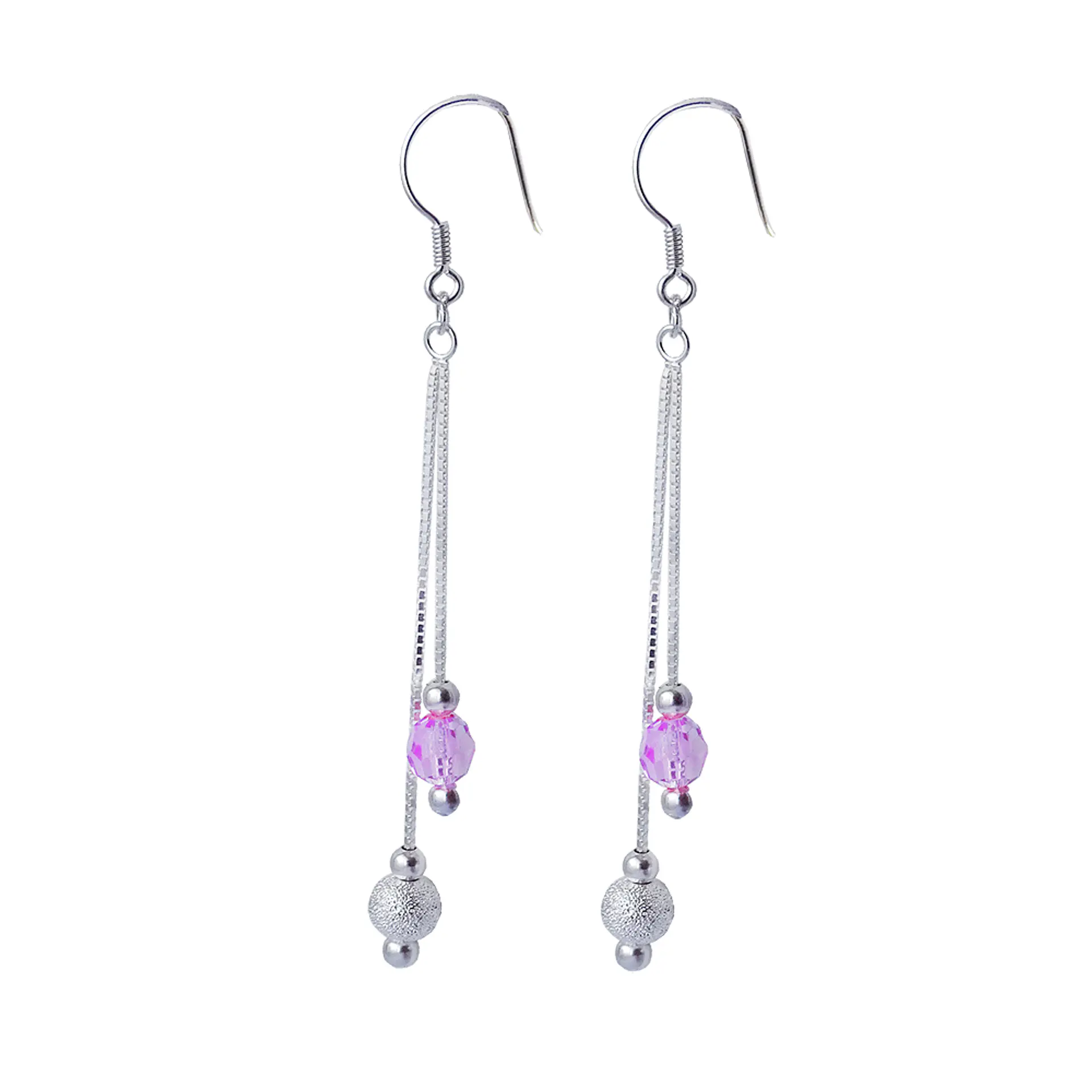 Aros De Plata 925 Estefania Con Cristales Swarovski 8