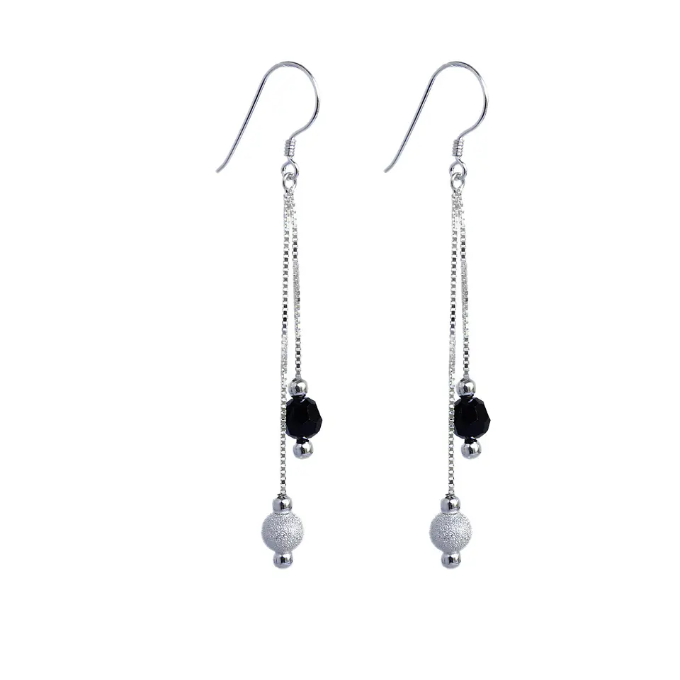 Aros De Plata 925 Estefania Con Cristales Swarovski 6