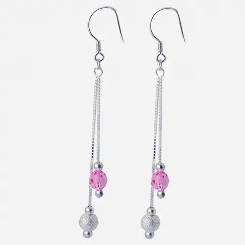 Aros De Plata 925 Estefania Con Cristales Swarovski