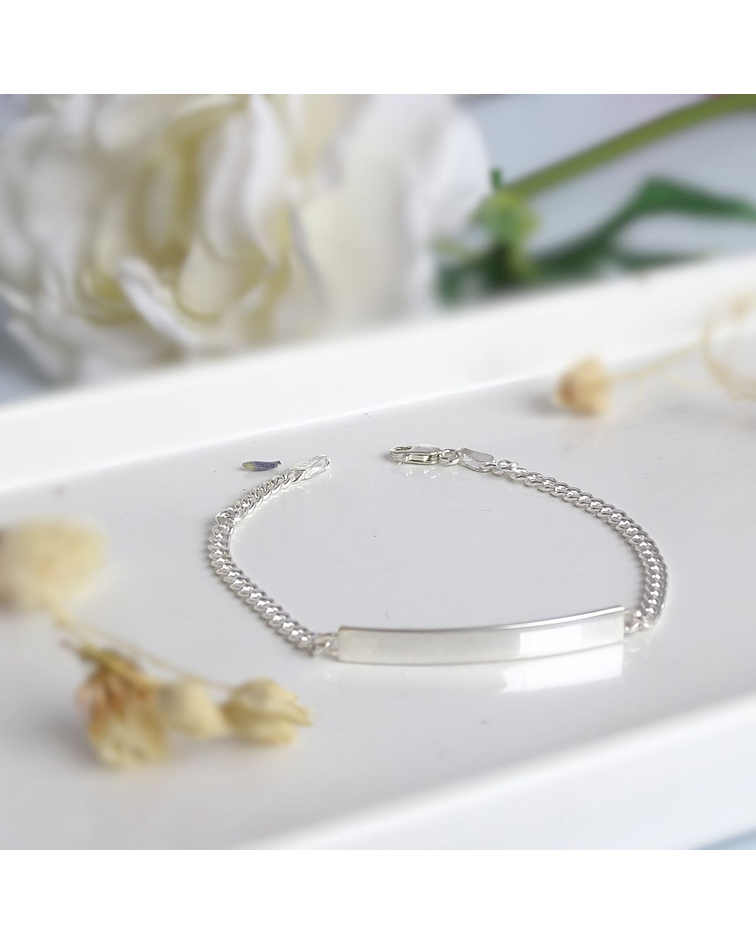 Pulsera Piocha De Plata Ley 925 Esclava Personalizado (unisex)