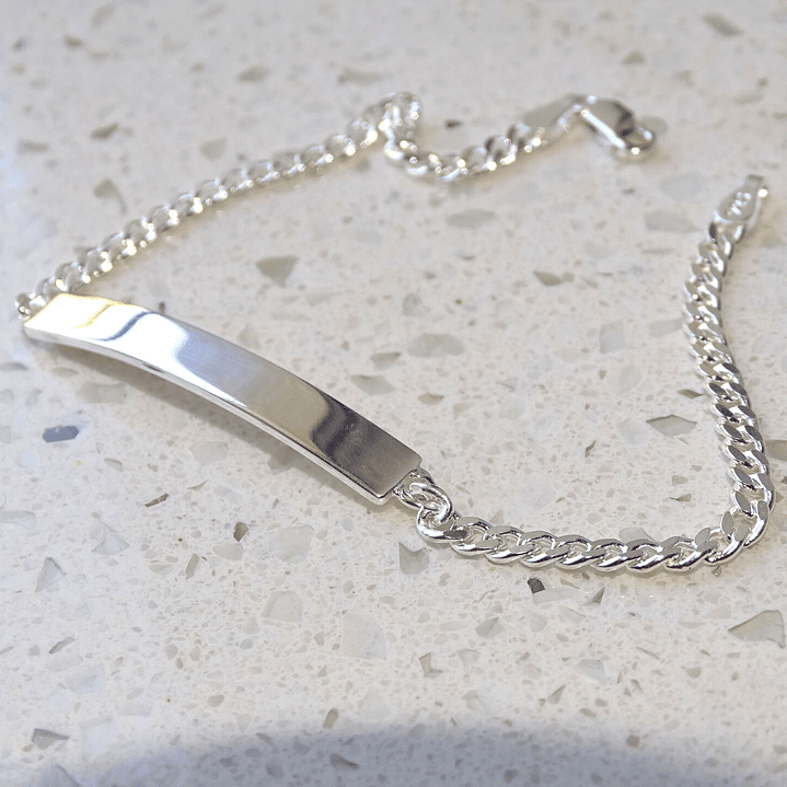 Pulsera Piocha De Plata Ley 925 Esclava Personalizado (unisex) 5