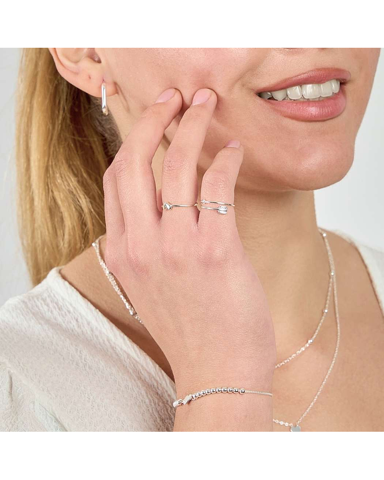 Anillo Ajustable Plata 925 Corazón