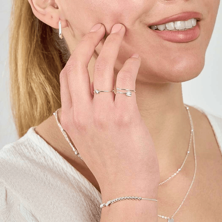 Anillo Ajustable Plata 925 Corazón 3