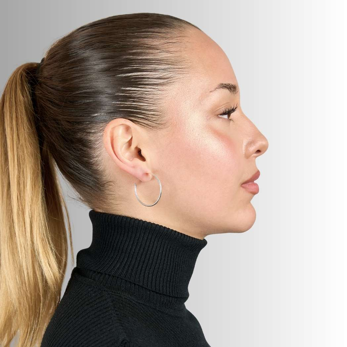 Aros De Plata 925 Argollas Lisa T 30mm   2